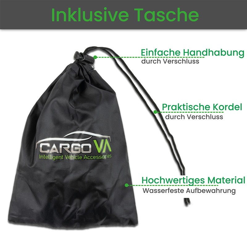 CargoVA® – 20 Bungees with Hooks and Practical Bag –