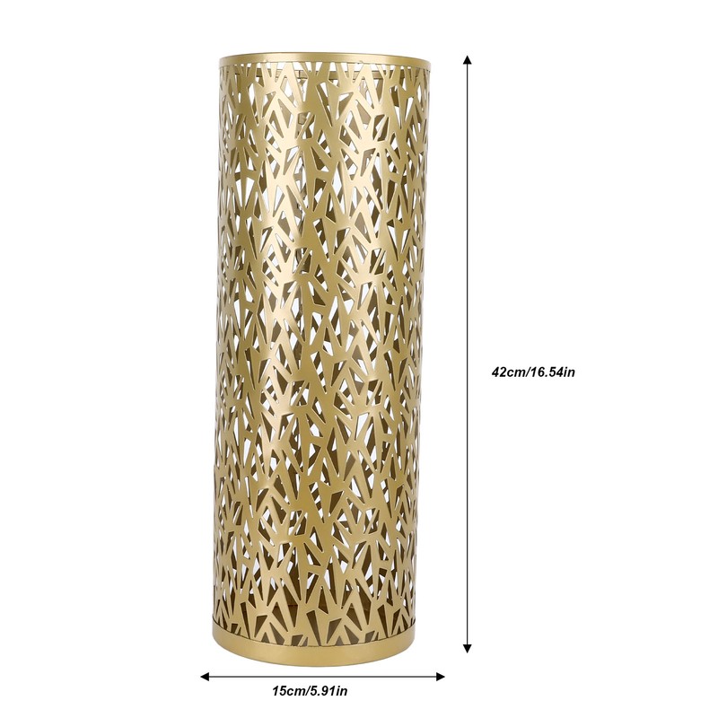 Umbrella Stand Rack for Entryway Metal Hollowed Freestanding Round Umbrella