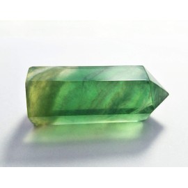Green Fluorite Healing Crystal Wands, Pointed & Faceted for Reiki Chakra Meditation Therapy Decor (1-pcs L size)