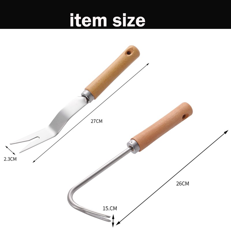 Ieron 2 Pcs Hand Weed Remover Tool Garden Manual Weed