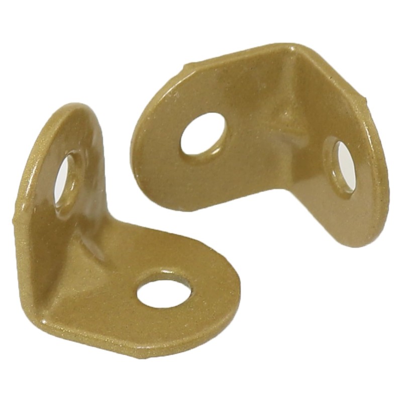 Heyous 20PCS Furniture Corner Brace Hooks Fasteners Mini Brackets Gold