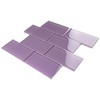 Tenedos Purple Rain 3x6 Glass Subway Wall Tile for Kitchen