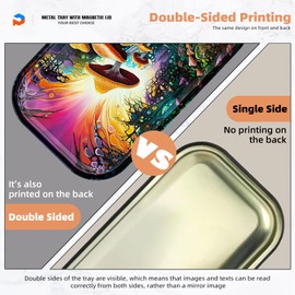 Metal Tray Large Storage Decorative Tray Organizer Box Ideal for Home or on The Go, 11" x 7"