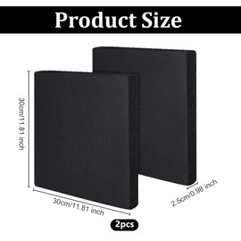 OLYCRAFT 2Pcs Thermoform Sheet Black Thermoform Molding Foams 11.8x11.8x1 Inch Square Flexible Plastic Sheet Bendable Thermoplastic Sheets for DIY Crafts Board Molding Sheath