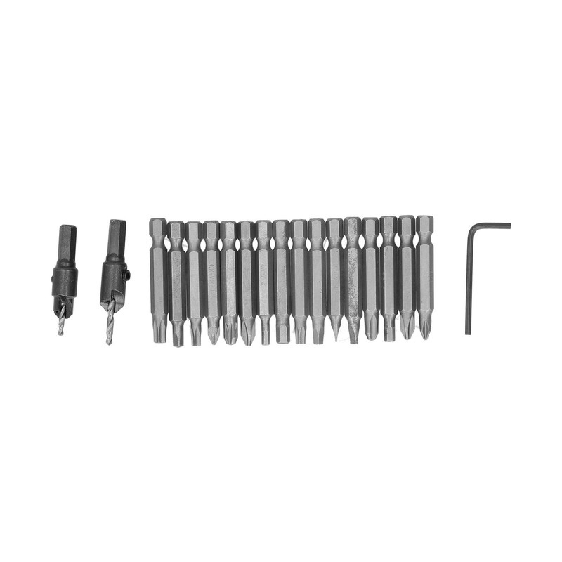 20Pcs/Set Countersink Drill Bit High Speed Steel Screwdriver Bits Screw