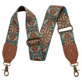 Purse Strap, 2" Cowhide Head Wide Shoulder Strap Adjustable Replacement,Retro Jacquard Embroidery Multi-Pattern Crossbody Bag Straps for Handbag,Crossbody Bags,Shoulder Bags