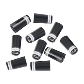 HISTAR 10pc 9.1x26.5x14mm Golf Iron Ferrules Compatible for 0.355 Tapered Steel Shaft（Black Double White Single Silver Gray）