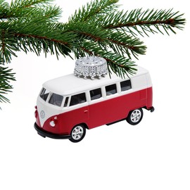 corpus delicti :: Metal Christmas Tree Ornaments - The Rolling Alternative to Christmas Bauble - Compatible with VW Bus T1 (Red) (W20.2r)