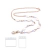 Putorex Lanyards Necklace Natural Stone Beaded Lanyards with ID Holders