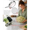 2Pack Sprouting Lids for Wide Mouth Mason Jars, Stainless Steel