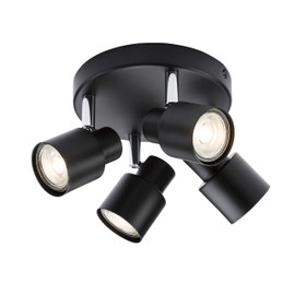 Knightsbridge GU10 Adjustable Spotlight, Pressed Steel, 50 W, Matt Black, CSP3MB