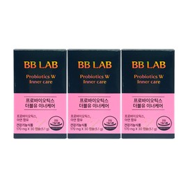 Nutrione BB Lab Probiotics W Inner Care Vaginal Derived Lactobacillus 30 Capsules 3ea / 뉴트리원 비비랩 프로바이오틱스 더블유W 이너케어 질유래 유산균 30캡슐 3개