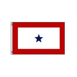 TrendyLuz Flags Blue Star Service Flag 1 Star Military 3x5 Feet Flag
