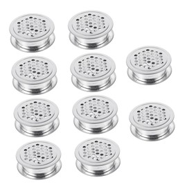 TEHAUX 10pcs Stainless Steel Louver Vent Covers for Wardrobe Cabinet Ventilation Breathable Mesh Design with Dust and Wind Protection Corrosion Resistant Ventilation Grille for Shoe