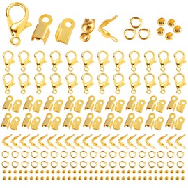 ALEXCRAFT 1150 Pcs Gold Jewelry Making Kit Accessories Set Lobster Clasps Crimp Beads Jump Rings Bracelet Clasps and Closures for Necklaces Bracelets Jewelry DIY