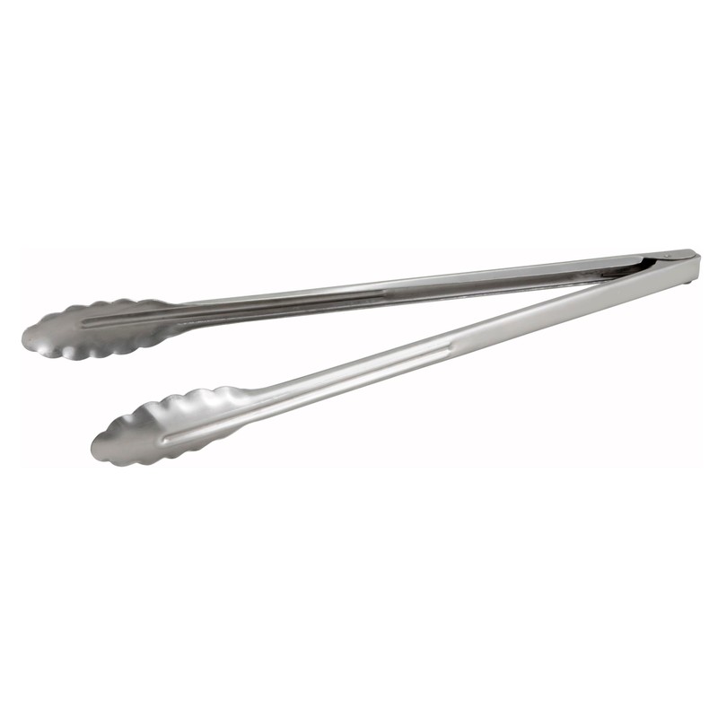 Winco Coiled Spring Heavyweight Stainless Steel Utility Tong, 16-Inch
