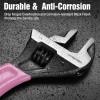 WORKPRO 6-Inch & 10-Inch 2-piece Pink Adjustable Wrench Set Metric