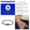Luck Strings Men Evil Eye Black String Bracelet Blue Evil