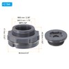 PATIKIL PVC Bulkhead Fitting with Plug NPT1-1/2", 2 Pack Bulkhead