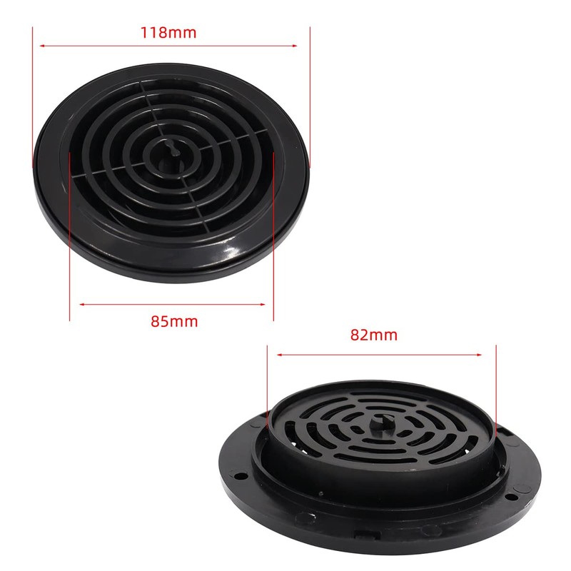 VOANZO 4.6" Round Soffit Air Vent Cover HVAC Vents for