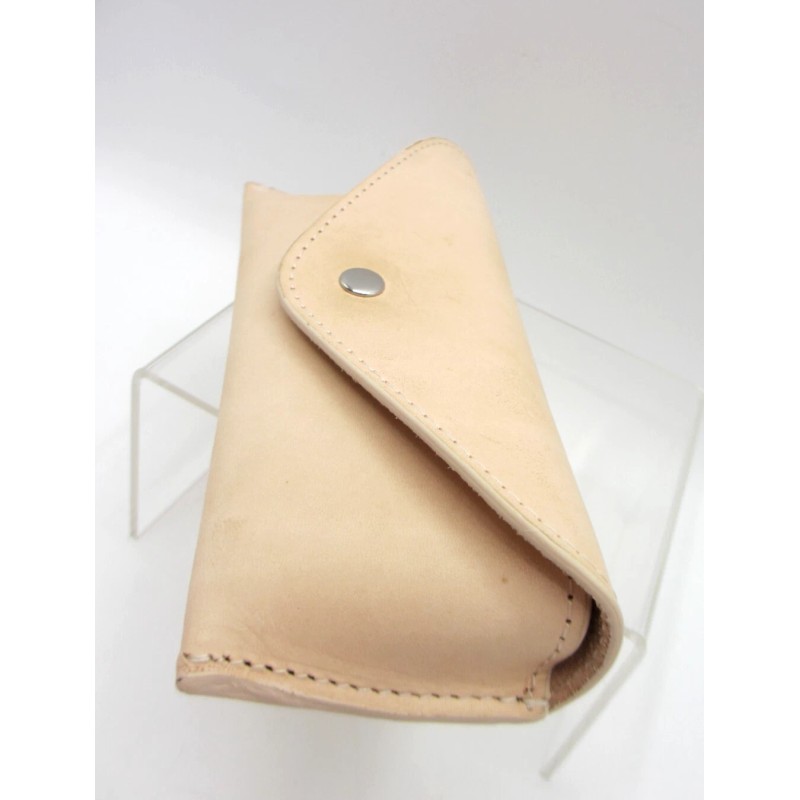 Graphic Image Eyeglass Case Leather Natural Vachetta Graphic Image