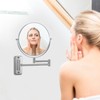 Erlingeryi Wall Mounted Makeup Mirror 1X/10x, 8" Double-Sided Swivel Extendable