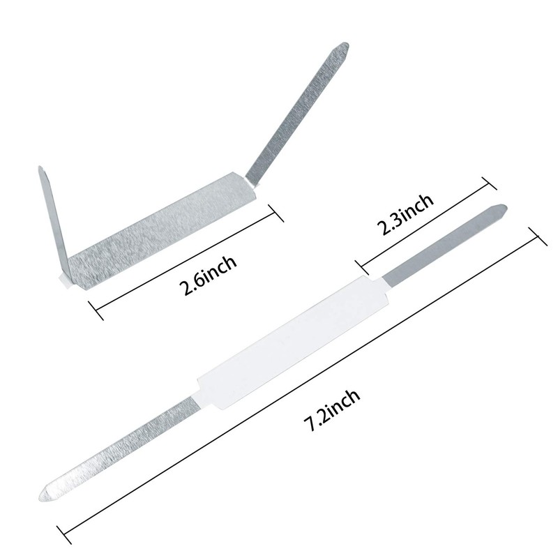 QYH Self-Adhesive Prong Paper Fasteners 2 inch Capacity,120 Fasteners/Box