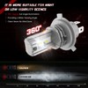 KOYOSO H4 LED Headlight Bulb,50W 10000LM H4 headlight bulb,Halogen Replcement,Plug