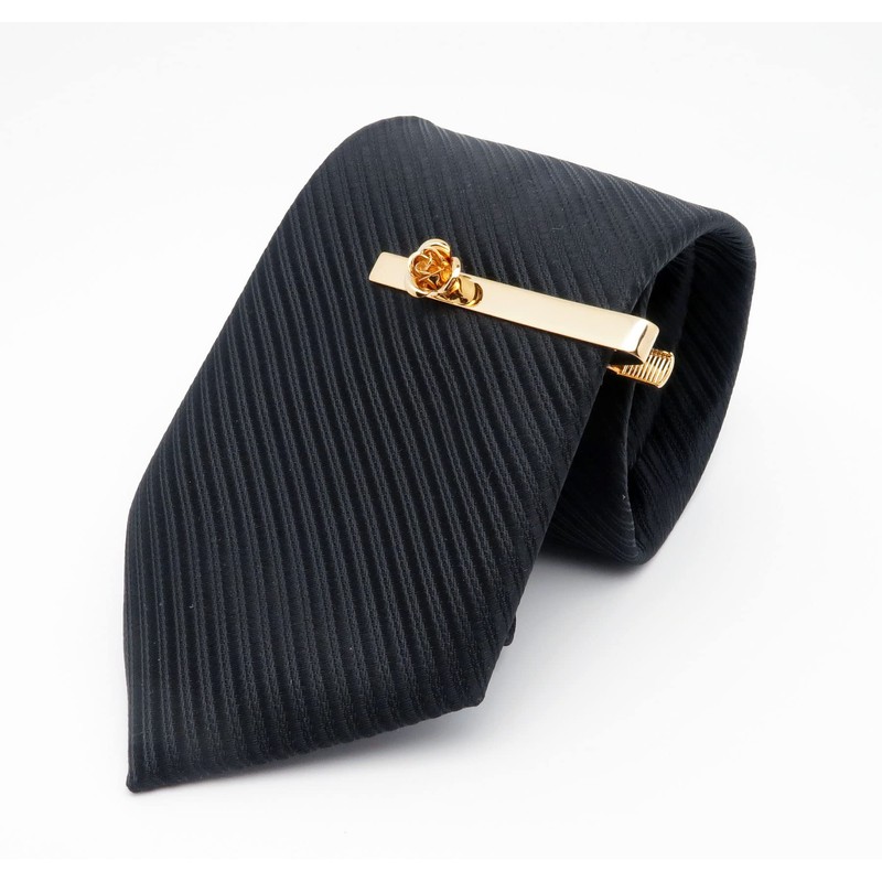 Jonwo Rose Flower 5.7 cm Tie Clips for Men in