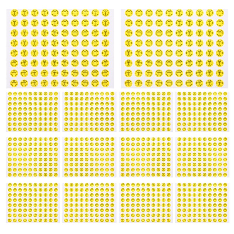 iplusmile 800pcs Ground Symbol Stickers Labels Safety Protective Earth Protective