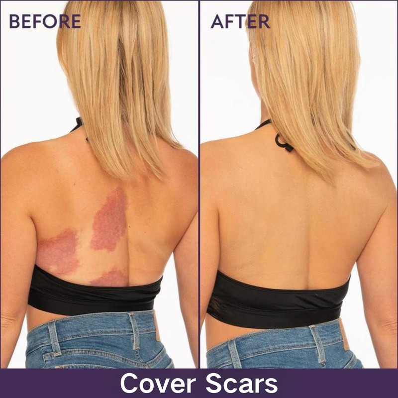 Body Coverage Perfector with Brush,Radiant Glow Tattoo Cover Up Makeup,Long-Lasting