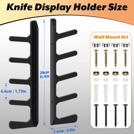 Easecos Pocket Knife Wall Mount Stand, 5 Layer Acrylic EDC Knife Display Rack Horizontal Mini Folding Knives Holder Placement Stand Small Dagger Wall Bracket for Storage, Collection