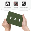 Wmhusu Light Switch Covers Olive Green 3 Gang Wall Plate