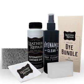 Professional Automotive Leather/Vinyl Repair Dye Bundle for Volvo Automobiles and Accessories Prep Included (8oz, Silver Granite)