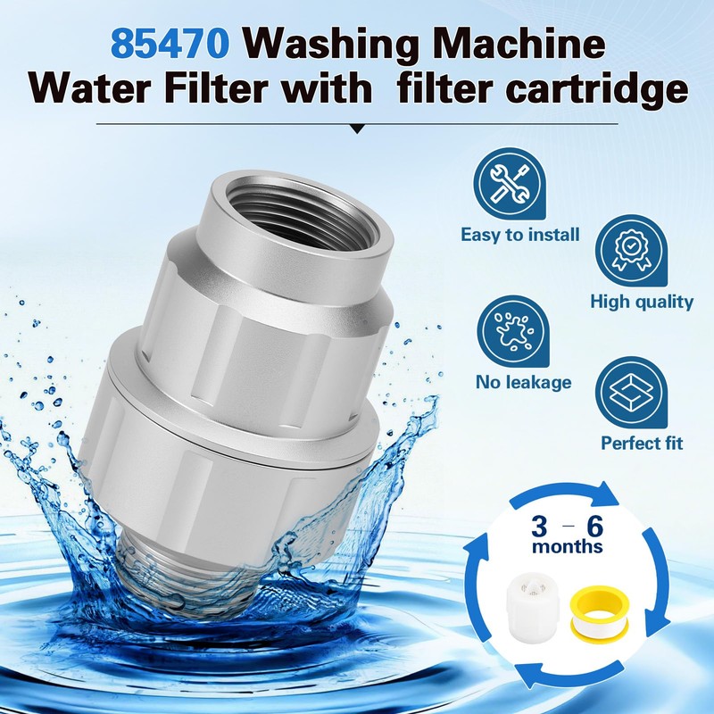 Upgraded 85470 Washing Machine Water Filter,Micron Down Sediment Filter,85470 inline