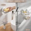LUXEAR Shower Caddy Suction Cup 2 Pack Suction Shower Basket