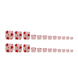 FIEONCIY Press on Toenails with Designs Acrylic Fake Nails for Toe Artificial False Nails with Charms Glue on Toe Nails for Spring Summer Stick on Toenails for Women Girls(YLW817)
