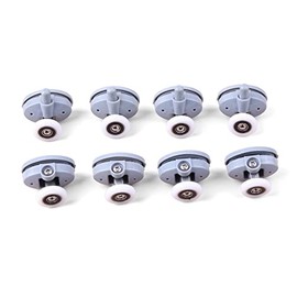8pcs/set Single Shower Door Rollers Runners Wheels Upperand Down 23mm 25mm In Diameter For Shower Casters Cabin Bathroom (Roller diameter 25mm)