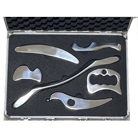 NCCYOOT Gua sha Set, IASTM Tool Gua Sha Stainless Steel Muscle Scraper Set of 6 Picese for Soft Tissue Therapy and Reduce Arms,Legs,Back, Shoulder Muscle Pain(6HXIAO pcs)……