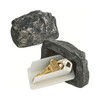 Quixotical Stone with secret compartment, key hiding place for outdoors,