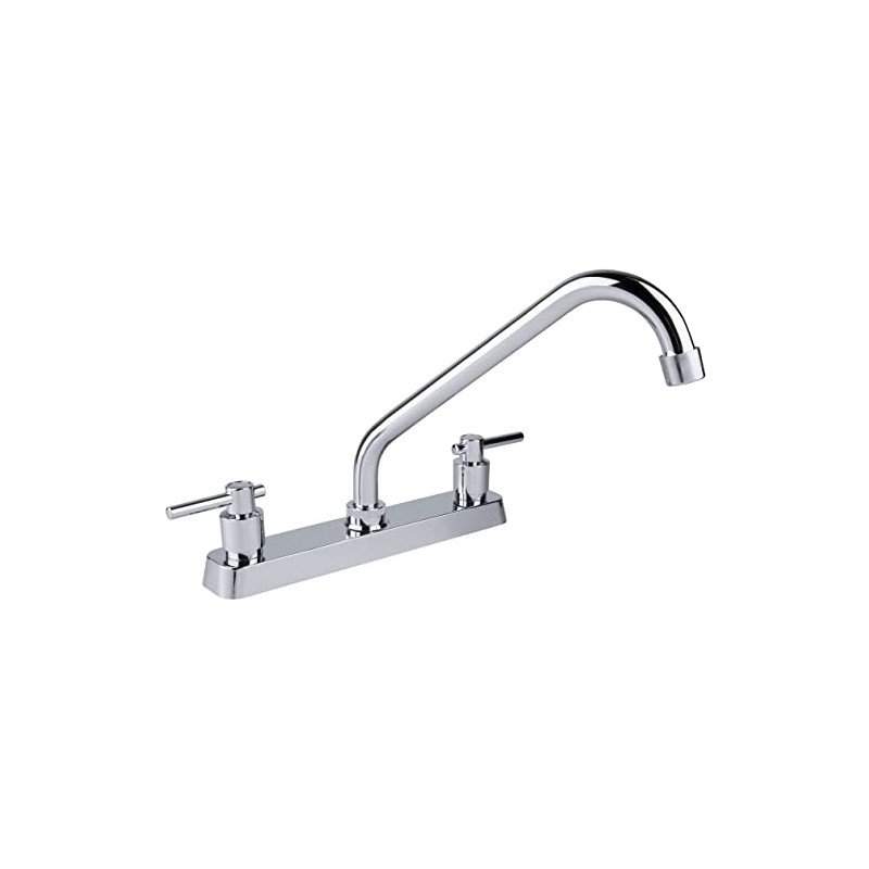DICA, Mezcladora 8" para Fregadero, Maneral Acero Inoxidable, ABS, Acabado