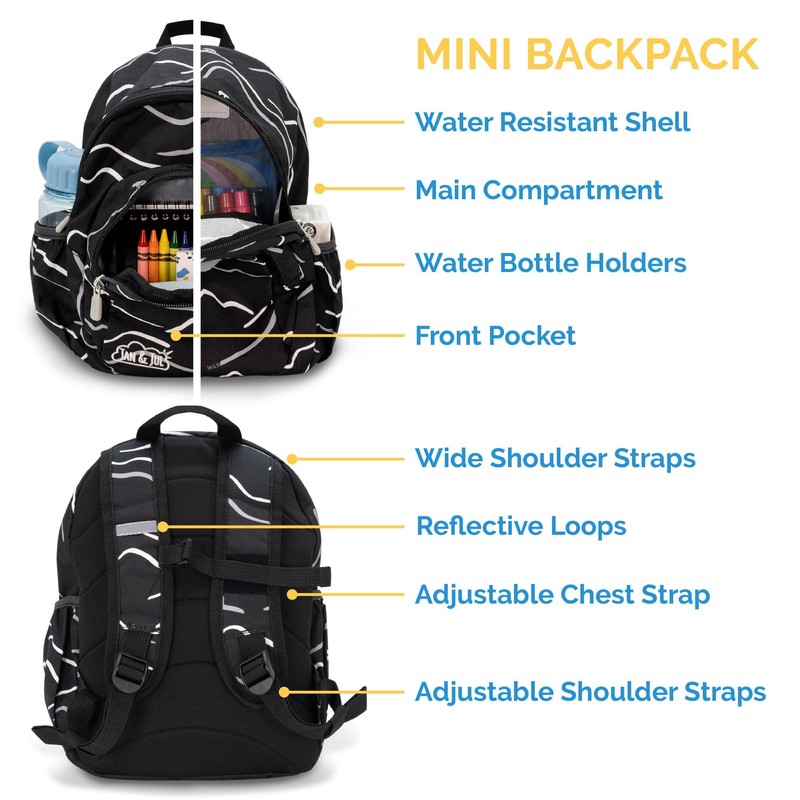 Jan & Jul Little Xplorers Mini Preschool Backpack (Grey Construction,