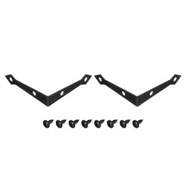 uxcell 4Pcs Decorative Corner Brackets, 2.9" x 2.9" x 0.6" l Bracket Metal Corner Protector Right Angle Bracket with Screw for Furniture Wooden Box Trunk, Black