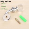 5pcs Bright Chrome Transparent Round Crystal Wall Coat Hat Hook