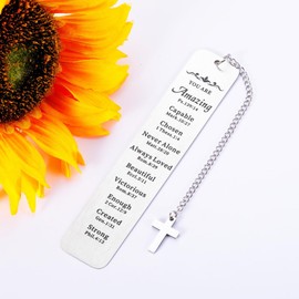 Baptism Gifts for Girls Boys Baptism Bookmark for Teen Girls Christening Gifts for Girls Boys Confirmation Gifts for Female Friend Besties Easter Bible Gift for Daughter Bible Verse Gift for Him Her