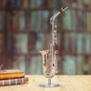 Miniature Copper Saxophone Model with Stand Mini Musical Instrument Ornaments