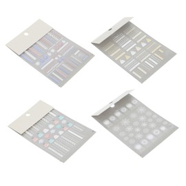 FOMIYES Unique Xmas Nail Stickers 4 Pack Snowflake Sweater Nail Decals Fashion Art Decoration Random Style