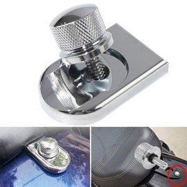 Motorcycle Seat Bolt Tab Screw Mount Knob Cover for Harley Fatboy Road King Softail 1996-2021, Chrome