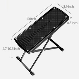 Foldable 6-Position Height Adjustable Pedicure & Manicure Foot Rest, Non-Slip Rubber Foot Stool for Comfortable Home Nail Care, Easy Toenail Trimming & Nail Art Foot Stool