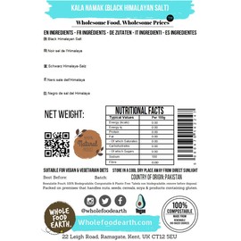 Wholefood Earth - Fine Kala Namak Himalayan Black Salt 1 kg